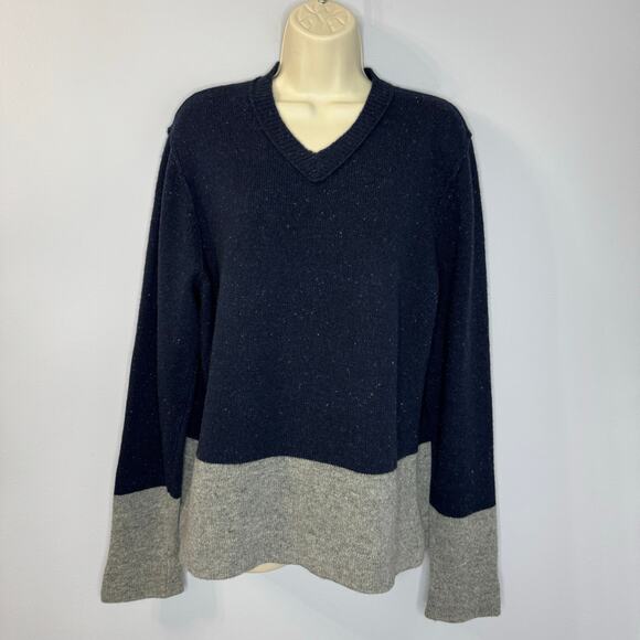 Goats Cashmere Sweater Crew Neck Long Sleeve Soft Blue Grey Women's M - Picture 2 of 10